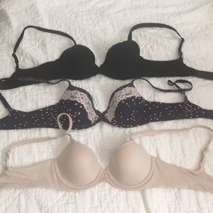 Set of 3 Victoria’s Secret Lines Demi Bras
